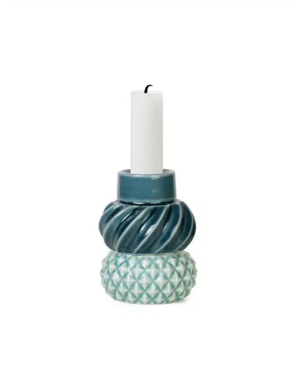 Dottir Samsurium Candlestack Petrol/Celadon