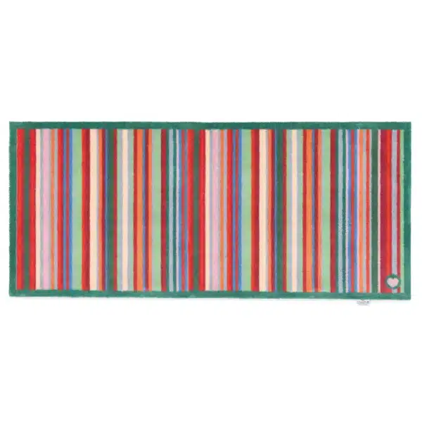 Hug Rug Løper Bright Green Stripes 65x150